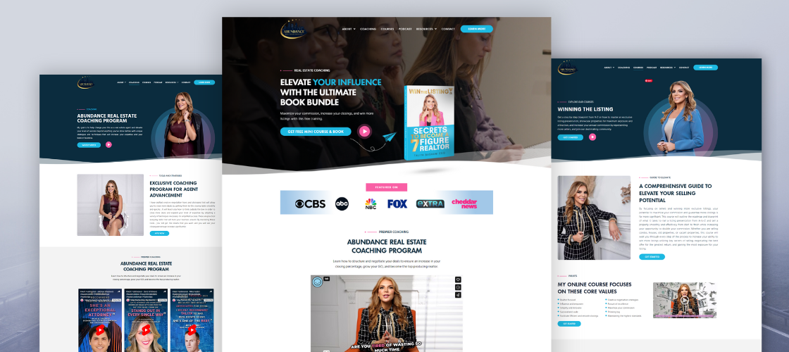 Real Estate Coaching Website Redesign